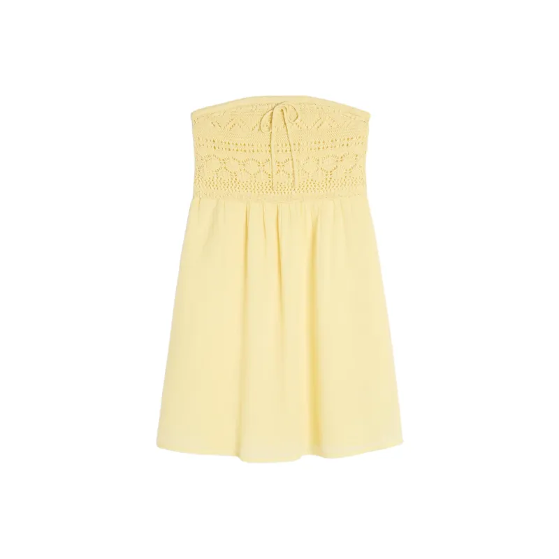 Hollister Sleeveless Dress Women's Yellow-0