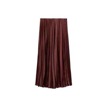 ZARA Casual Long Skirts Women's Deep Eggplant Purple