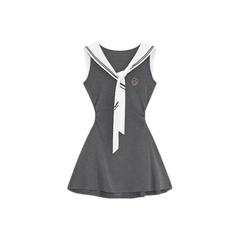 YGPRW Sleeveless Dress Women's Heather Gray-0