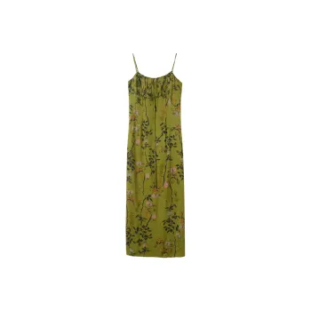 3COLOUR Sleeveless Dress Women's Forest Green Floral