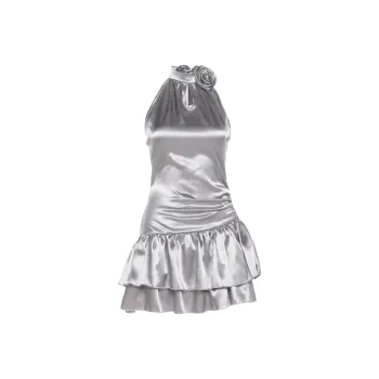 GLEE DIARY Sleeveless Dress Women's Silver