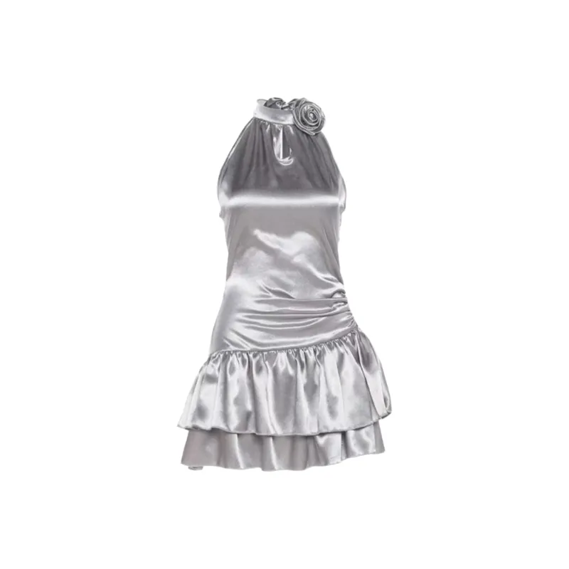 GLEE DIARY Sleeveless Dress Women's Silver-0