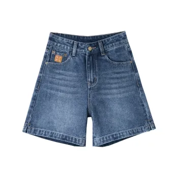 MITUAN Denim Shorts Women's Peacock Blue