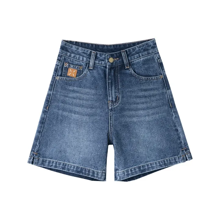 MITUAN Denim Shorts Women's Peacock Blue-0