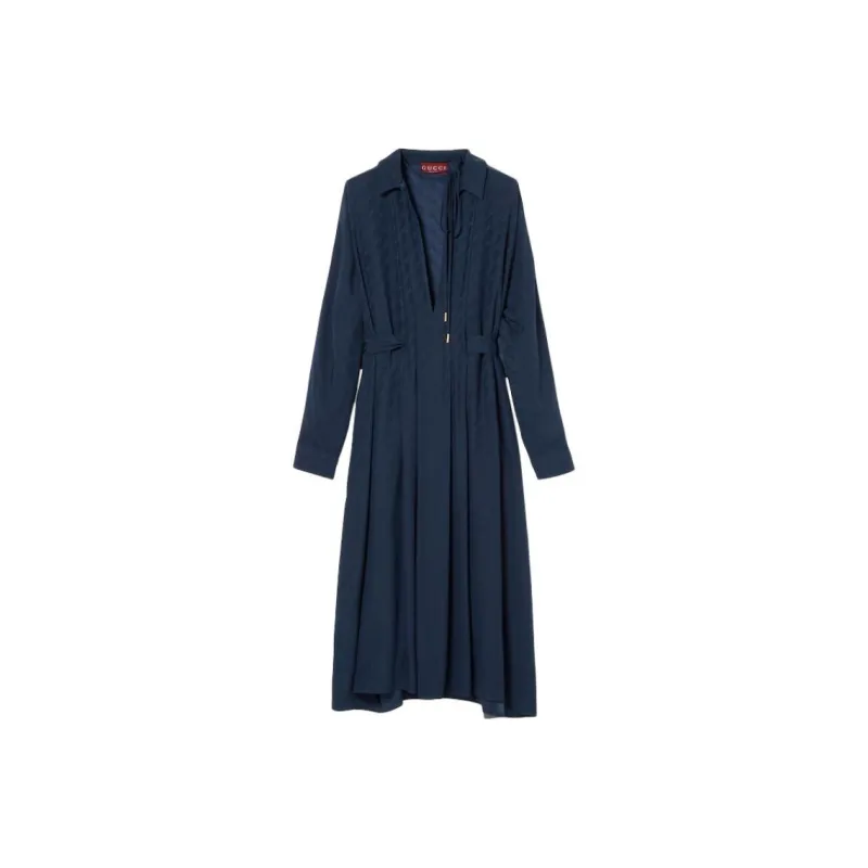 GUCCI Long Sleeved Dresses Women's Blue-0