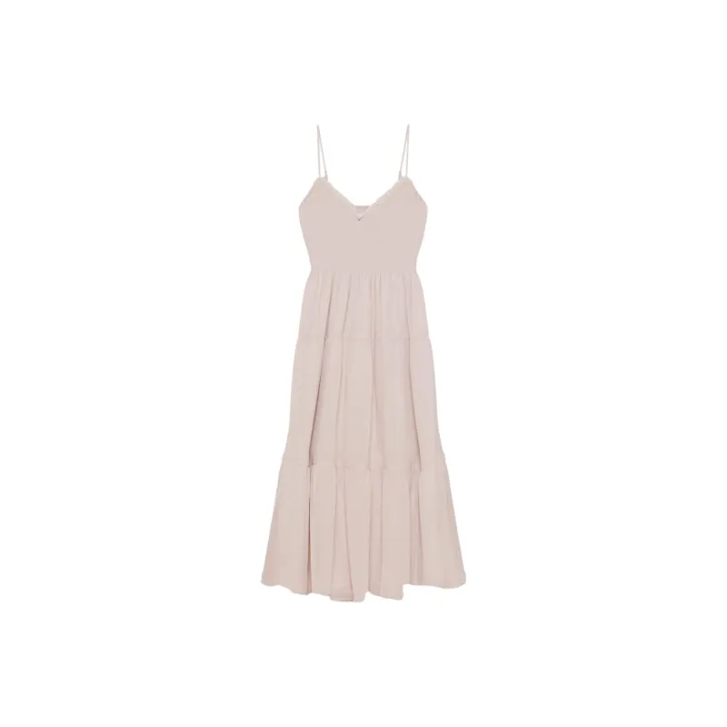 ARITZIA Wilfred Tuberose Dress Slip Dresses Women's Bow Pink/Bowknot Pink-0