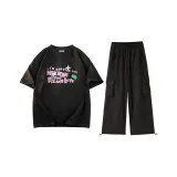 Set (Black Top + Black Pants)