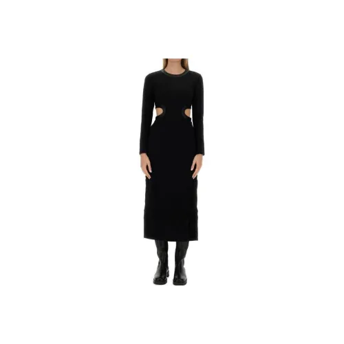 Staud Dolce Cut-Out Long Sleeved Midi Dress