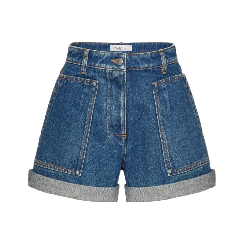 Valentino Denim Shorts Women's Blue-0