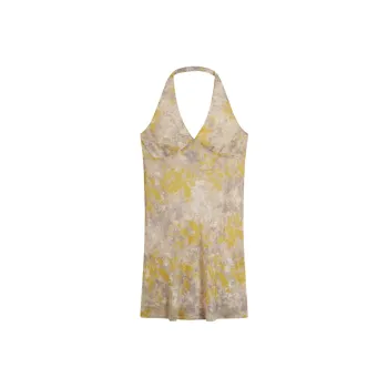CALVIN KLEIN Sleeveless Dress Women's Ginkgo Yellow