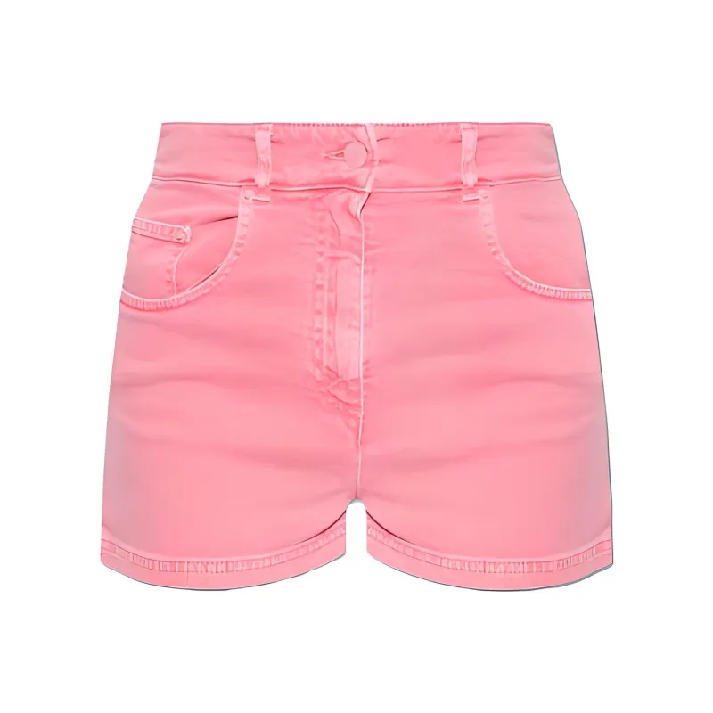 MOSCHINO Denim Shorts Women's Pink-0