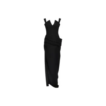 Givenchy V Neck Draped Dress