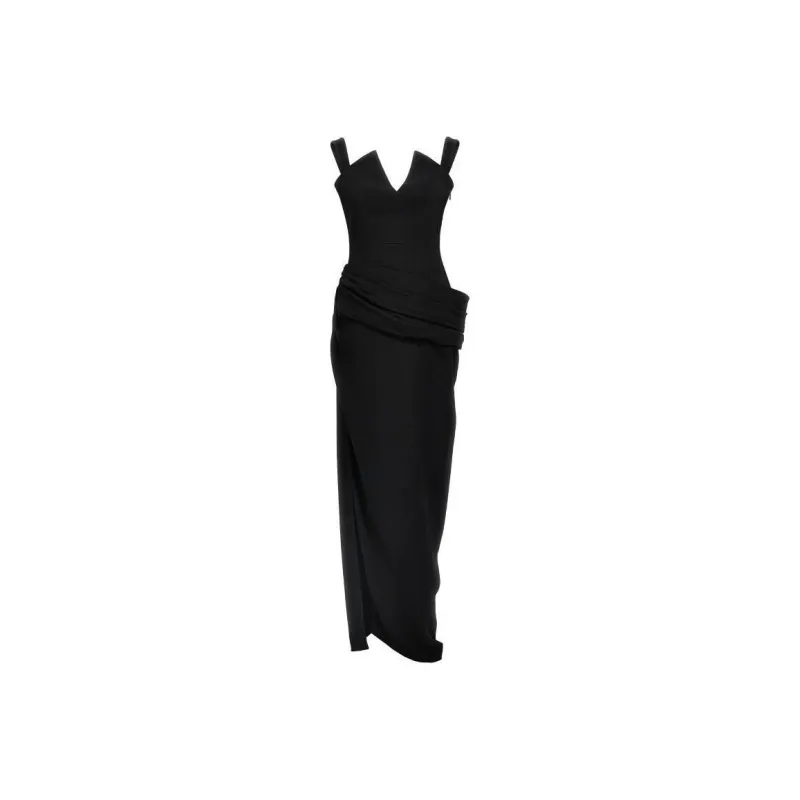 Givenchy V Neck Draped Dress-0