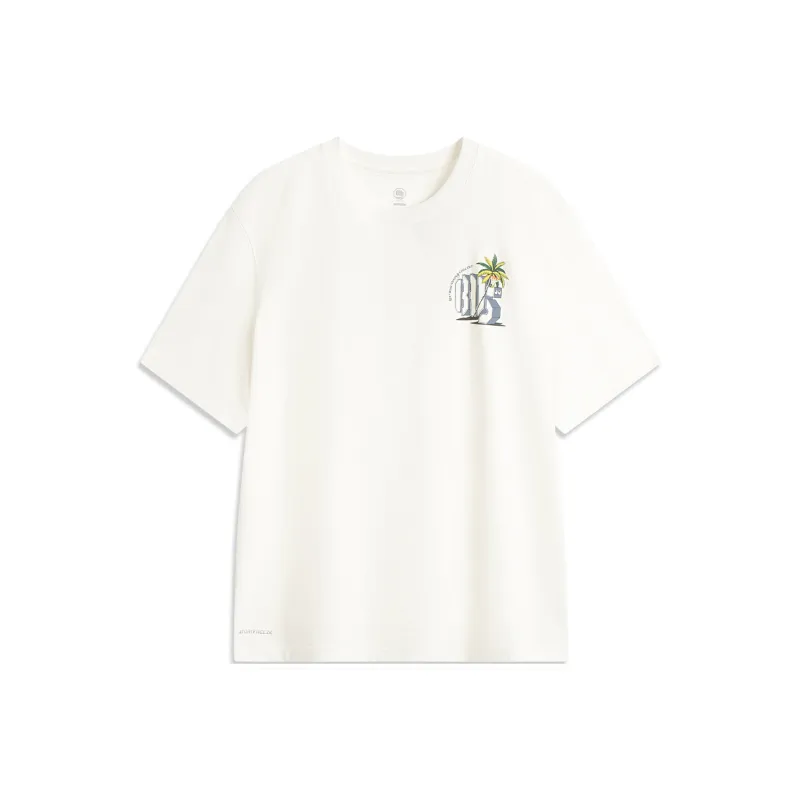 LiNing Basketball Collection T Shirt Men's Ivory-0