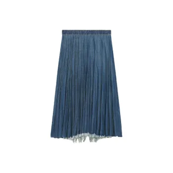 Balenciaga Denim Short Skirts Women's Blue