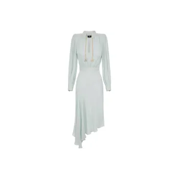 Elisabetta Franchi Long-Sleeved Dresses Women's Light Blue