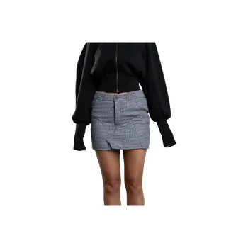 NATASHA ZINKO Casual Short Skirts Women's Blue Gray
