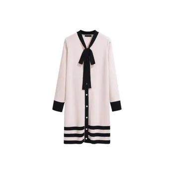 Silky Queen Long Sleeved Dresses Women's Apricot
