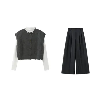POPO.INFO Casual Suit Women's Gray