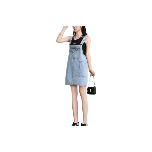 ORIGIN MOCO Denim Long Skirts Womens Light Blue Women's