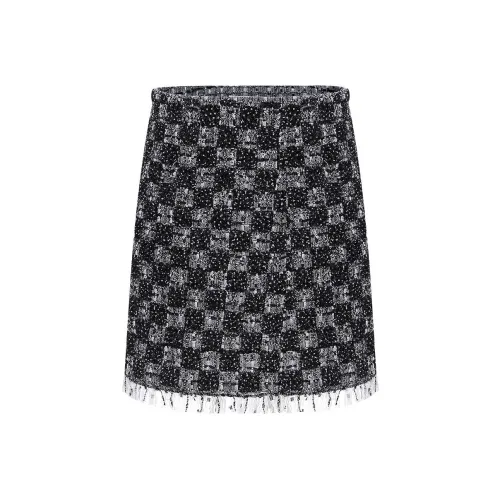 DAZZLE 블랙 여성 캐주얼 숏 스커트