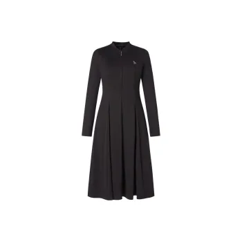 JZ. ANNAKRO Long Sleeved Dress Women's Plain Black