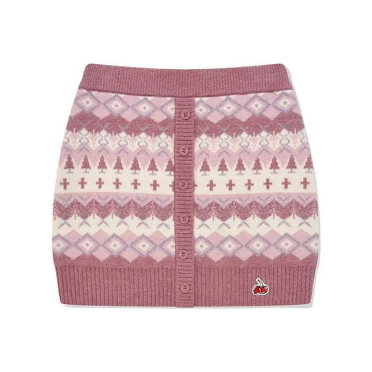 Kirsh FW23 Casual Short Skirts Women's Pink-0