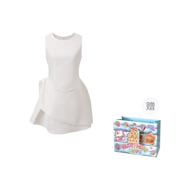 TWOPLUMGIRLS Sleeveless Dress Women's White-0