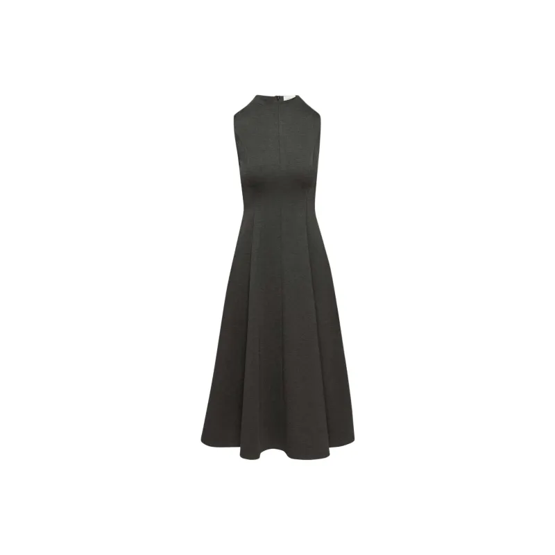 ARITZIA Wilfred Ruth Ponte Dress Sleeveless Dress Women's Heather Charcoal/Stone Phoebe Zhennan Charcoal-0