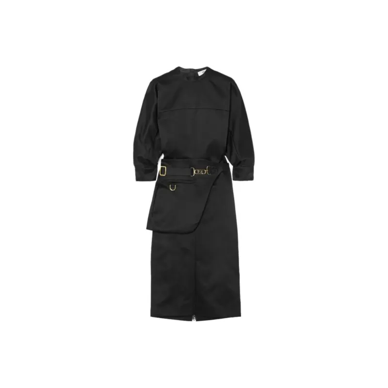 FENDI Long Sleeved Dress Women's Black-0