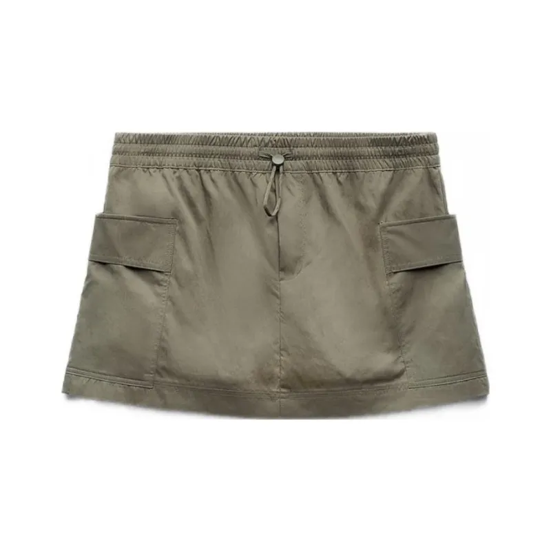 ZARA Casual Shorts Women's Dark Khaki-0