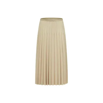 MARVALAS Casual Long Skirts Women's Beige