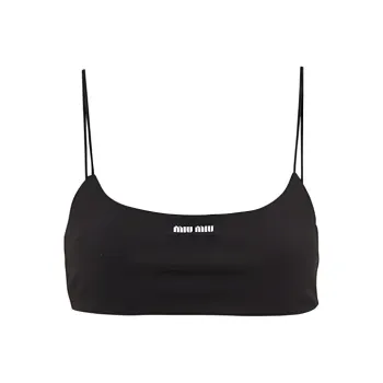 MIU MIU Logo patch Crop Top