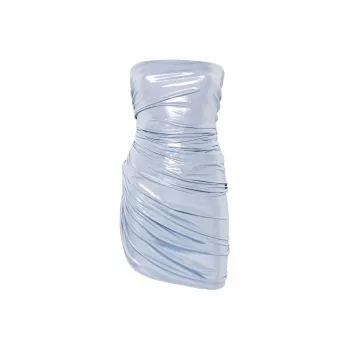 NORMA KAMALI V-Neck Shirred Front Dress