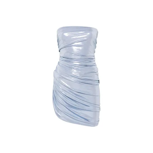 NORMA KAMALI V-Neck Shirred Front Dress