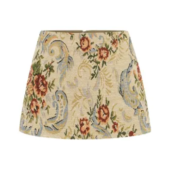 With Jean Casual Short Skirts Women's Multicolor