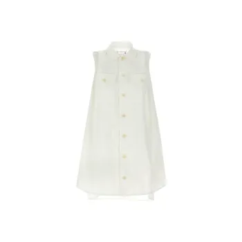 Sacai SS25 Sleeveless Dress Women's White