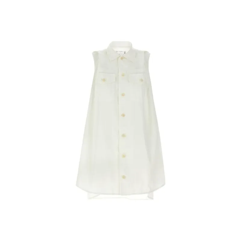 Sacai SS25 Sleeveless Dress Women's White-0