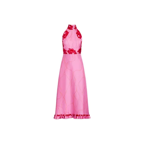 SCANLAN THEODORE Floral Border Print Dress Sleeveless Dress Women's Pink/Pink