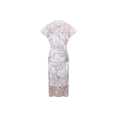 JINYE ORIENTAL Cheongsams Women's Champagne