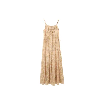 3COLOUR Slip Dress Women's Yellow Cream Floral