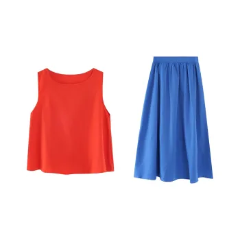 TWOPLUMGIRLS Two Piece Skirt Sets Women's