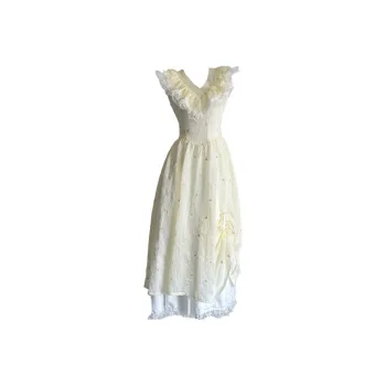 COMMA GIRL Sleeveless Dress Women's Yellow