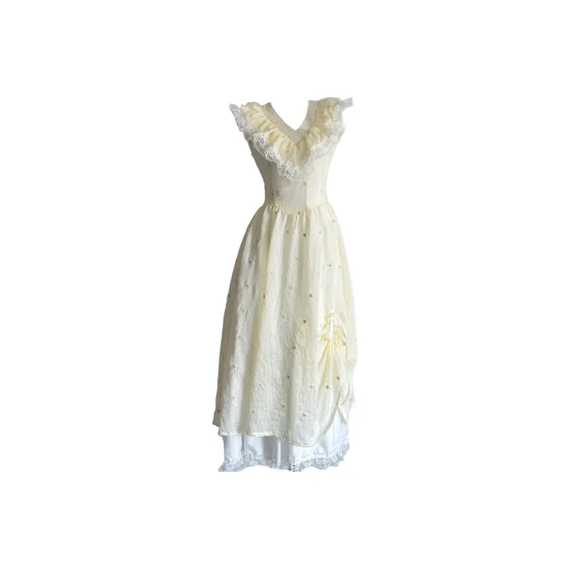COMMA GIRL Sleeveless Dress Women's Yellow-0