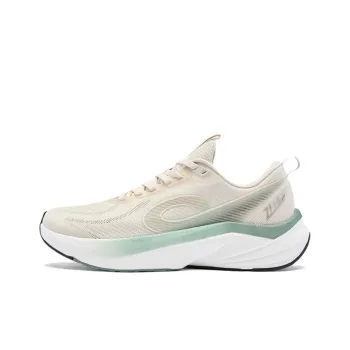 QIAODAN Speed 3LITE Anti Slip And Wear Resistant Coverage Low Top Casual Running Shoes Men's Beige Green