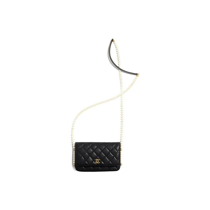 CHANEL WOC Calfskin Wallet, Shoulder Bag, Crossbody Bag Women's Black-3