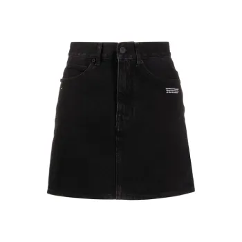 OFF-WHITE Ss20 Denim Short Skirts Women's Black