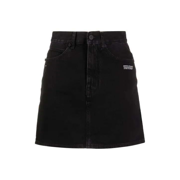 OFF-WHITE Ss20 Denim Short Skirts Women's Black-0