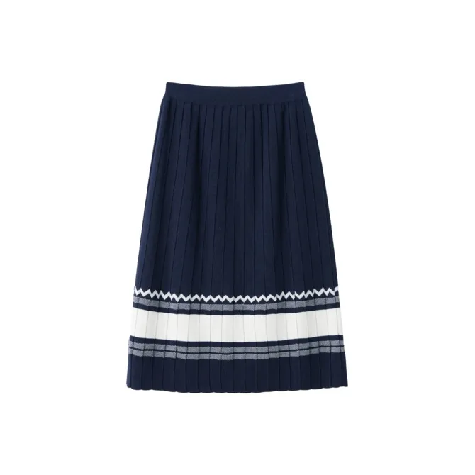 OVV Casual Long Skirts Women's Navy Blue & A4-0