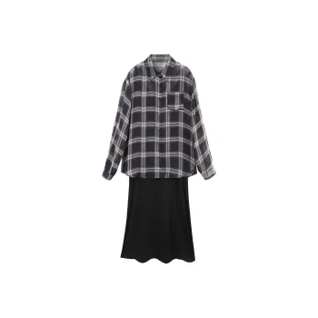 A Paradise For Awakening Skirt Set Women's Navy Blue